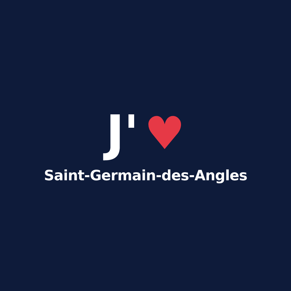 T-shirt personnalisé Saint-Germain-des-Angles — design J'aime Saint-Germain-des-Angles