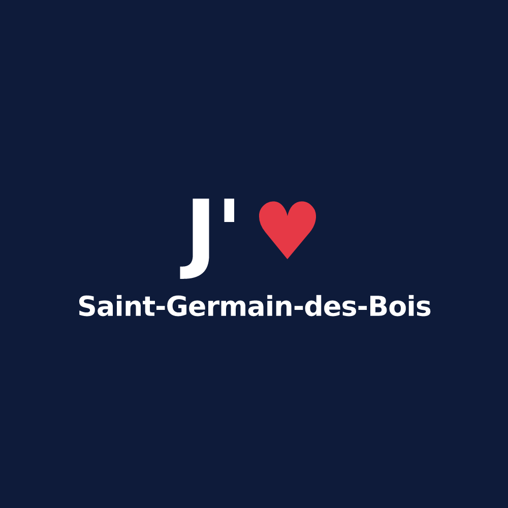 T-shirt personnalisé Saint-Germain-des-Bois — design J'aime Saint-Germain-des-Bois