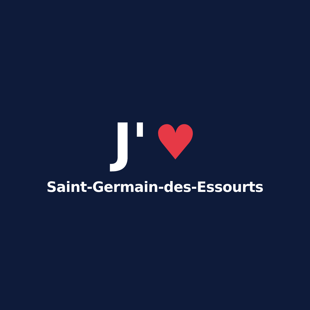 T-shirt personnalisé Saint-Germain-des-Essourts — design J'aime Saint-Germain-des-Essourts