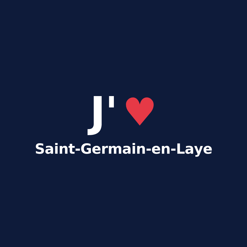 T-shirt personnalisé Saint-Germain-en-Laye — design J'aime Saint-Germain-en-Laye