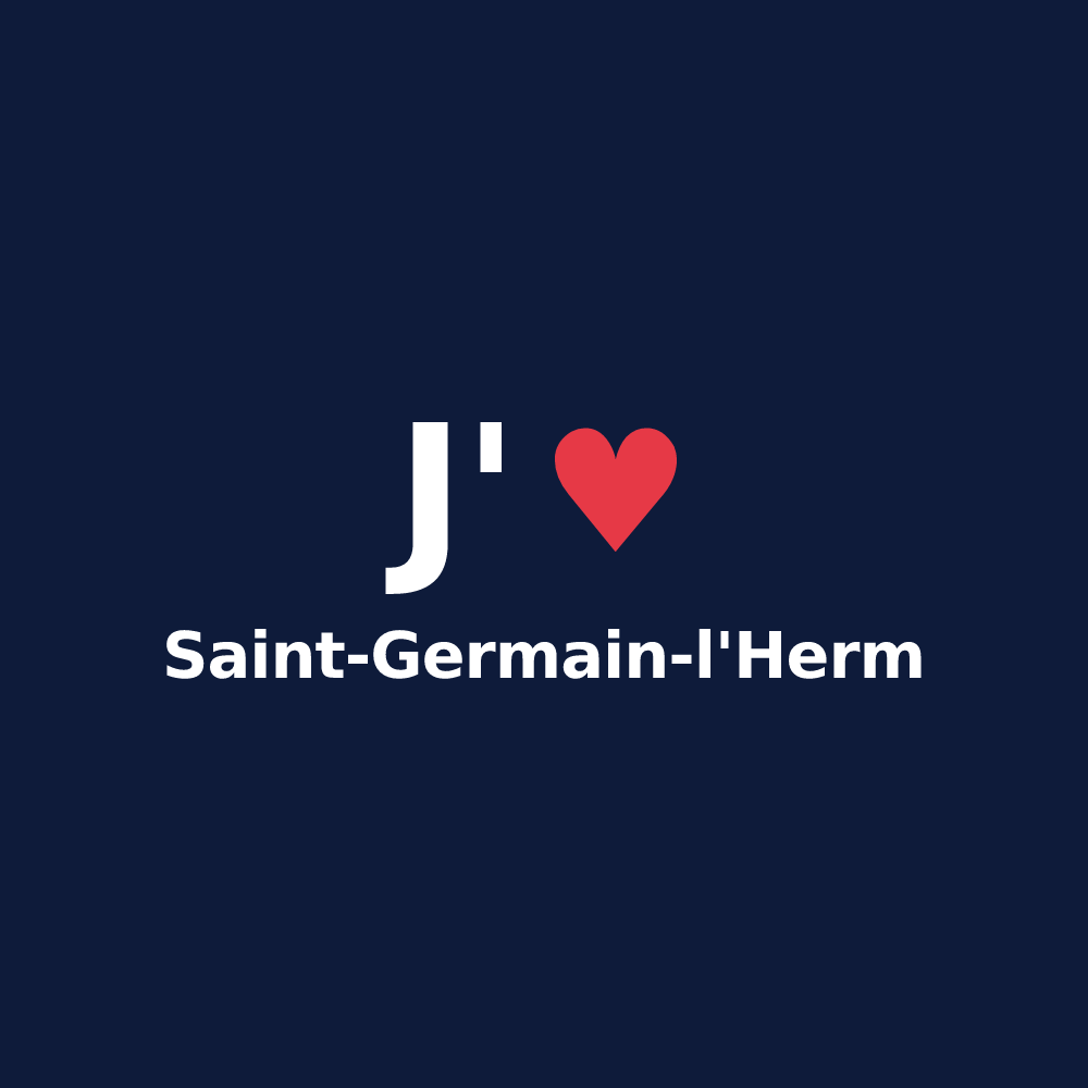 T-shirt personnalisé Saint-Germain-l'Herm — design J'aime Saint-Germain-l'Herm