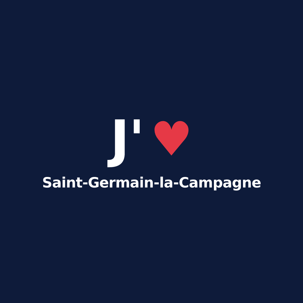 T-shirt personnalisé Saint-Germain-la-Campagne — design J'aime Saint-Germain-la-Campagne
