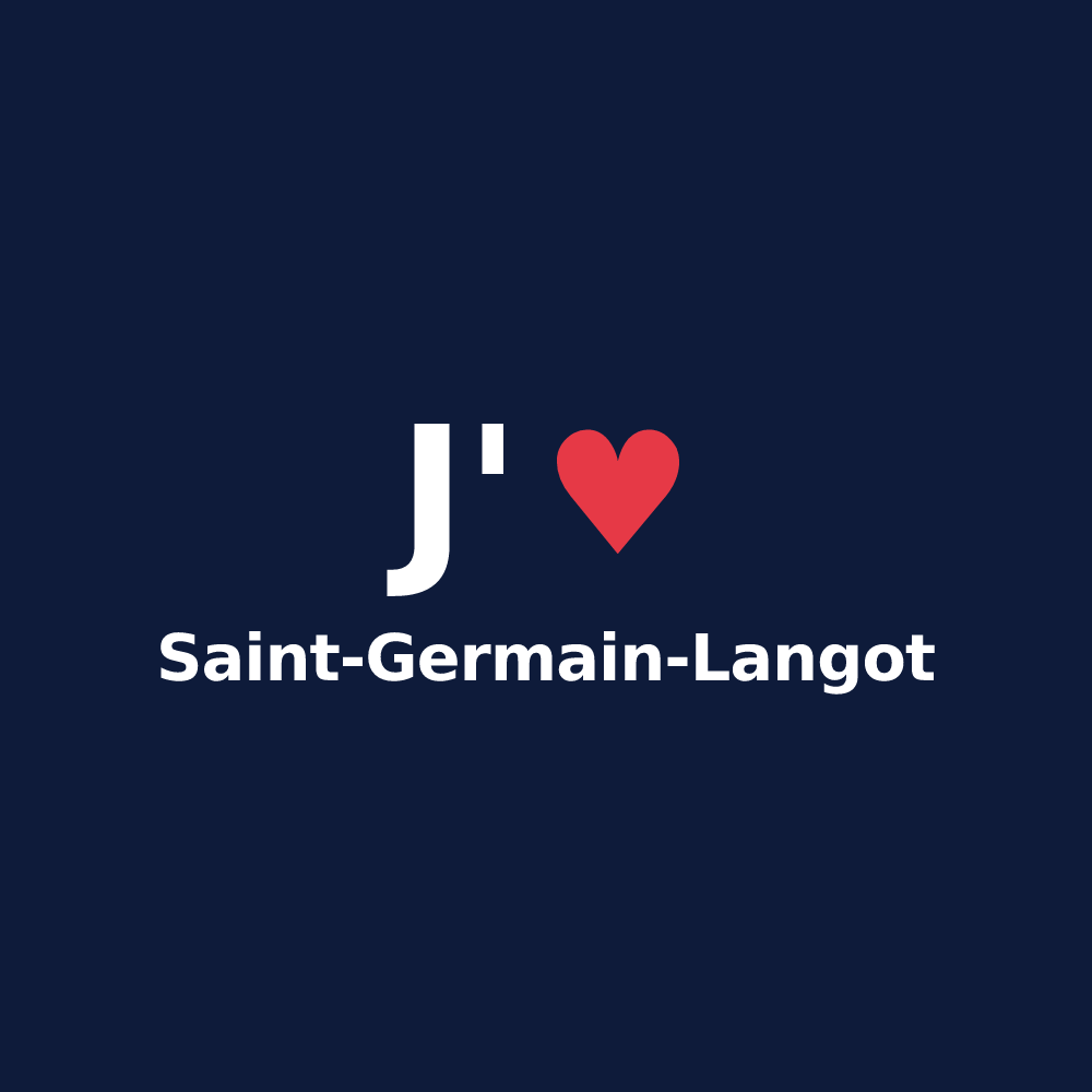 T-shirt personnalisé Saint-Germain-Langot — design J'aime Saint-Germain-Langot