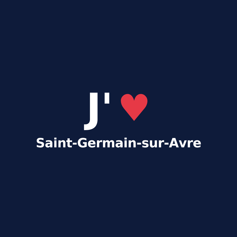 T-shirt personnalisé Saint-Germain-sur-Avre — design J'aime Saint-Germain-sur-Avre