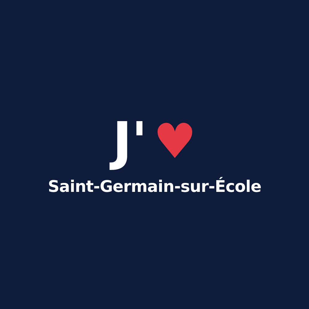 T-shirt personnalisé Saint-Germain-sur-École — design J'aime Saint-Germain-sur-École