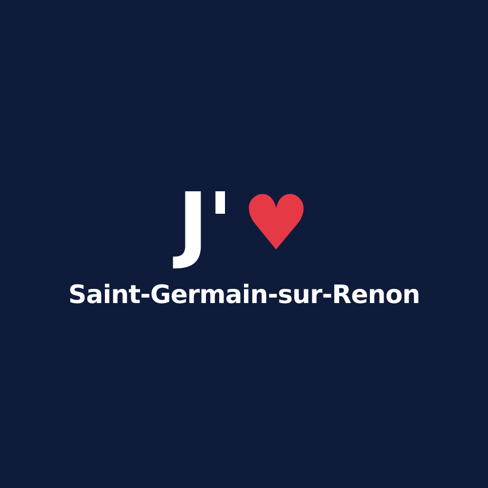 T-shirt personnalisé Saint-Germain-sur-Renon — design J'aime Saint-Germain-sur-Renon