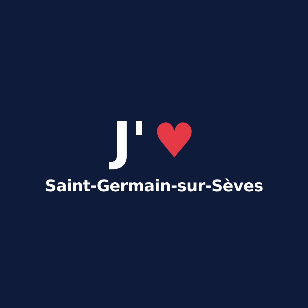 T-shirt personnalisé Saint-Germain-sur-Sèves — design J'aime Saint-Germain-sur-Sèves