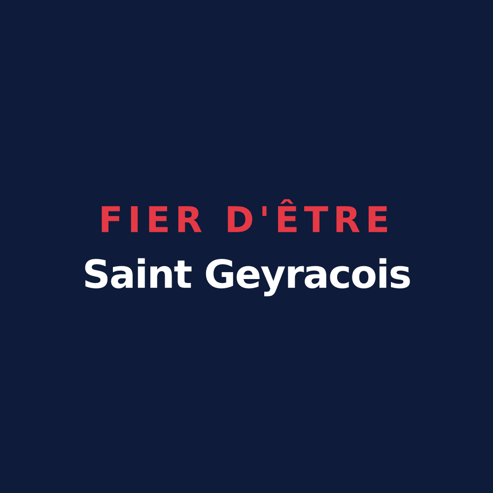 T-shirt « Fier d'être Saint Geyracois » — design pour Saint-Geyrac