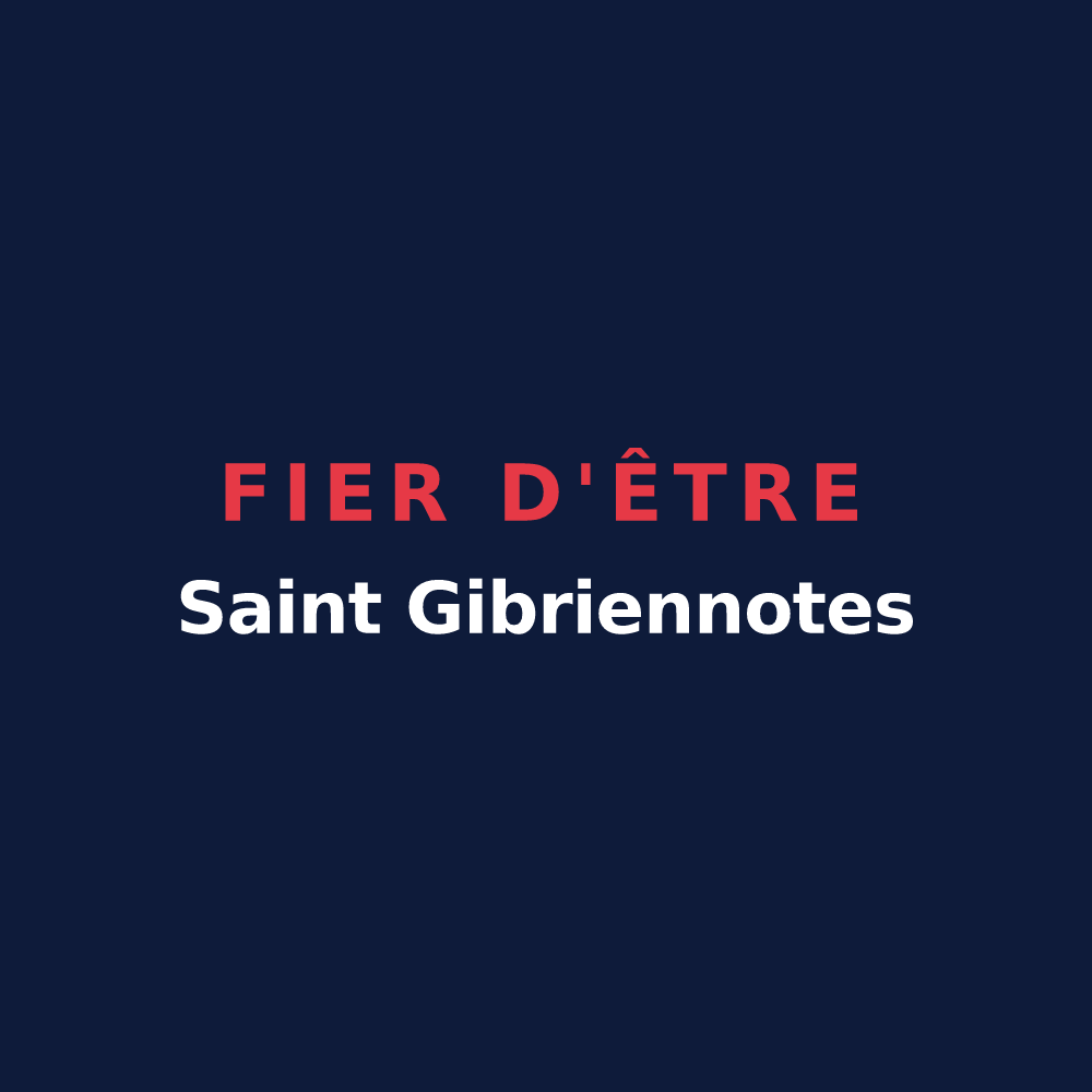 T-shirt « Fier d'être Saint Gibriennotes » — design pour Saint-Gibrien