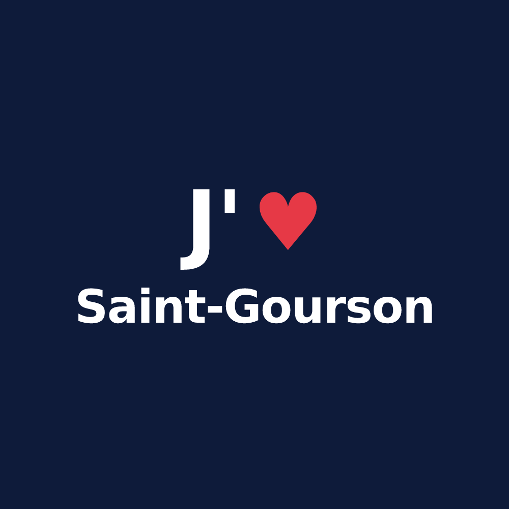 T-shirt personnalisé Saint-Gourson — design J'aime Saint-Gourson