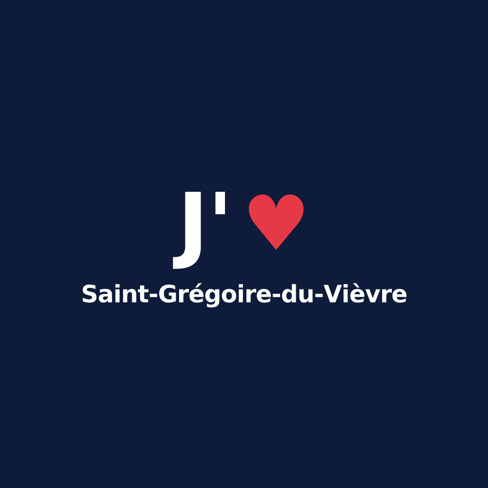 T-shirt personnalisé Saint-Grégoire-du-Vièvre — design J'aime Saint-Grégoire-du-Vièvre