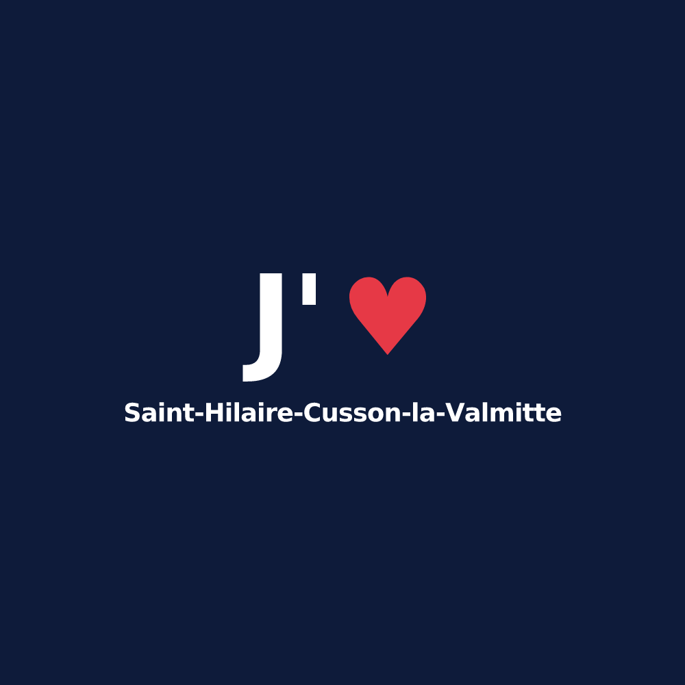 T-shirt personnalisé Saint-Hilaire-Cusson-la-Valmitte — design J'aime Saint-Hilaire-Cusson-la-Valmitte