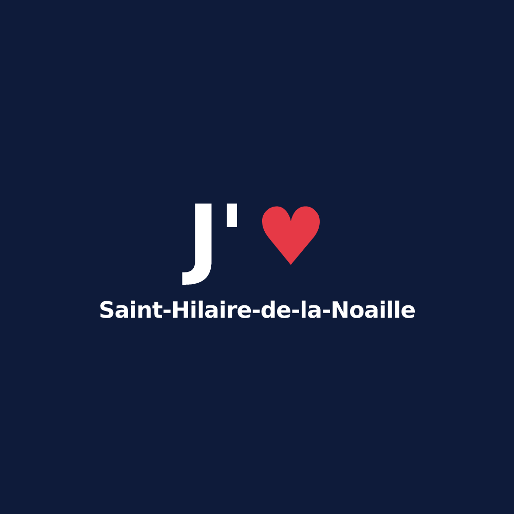 T-shirt personnalisé Saint-Hilaire-de-la-Noaille — design J'aime Saint-Hilaire-de-la-Noaille