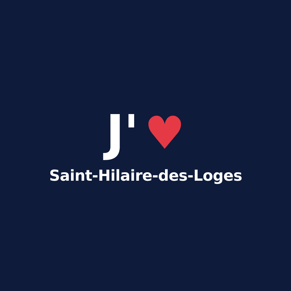 T-shirt personnalisé Saint-Hilaire-des-Loges — design J'aime Saint-Hilaire-des-Loges