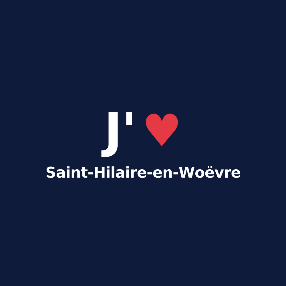 T-shirt personnalisé Saint-Hilaire-en-Woëvre — design J'aime Saint-Hilaire-en-Woëvre