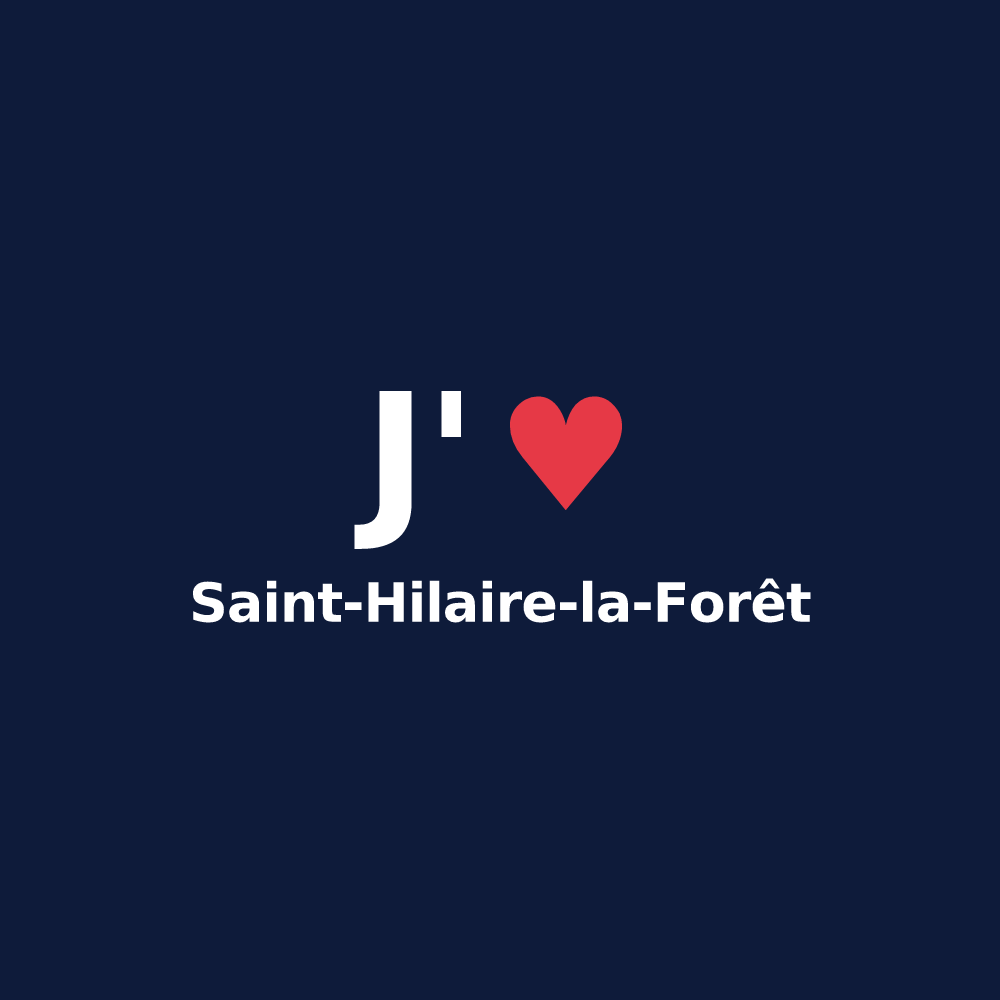 T-shirt personnalisé Saint-Hilaire-la-Forêt — design J'aime Saint-Hilaire-la-Forêt