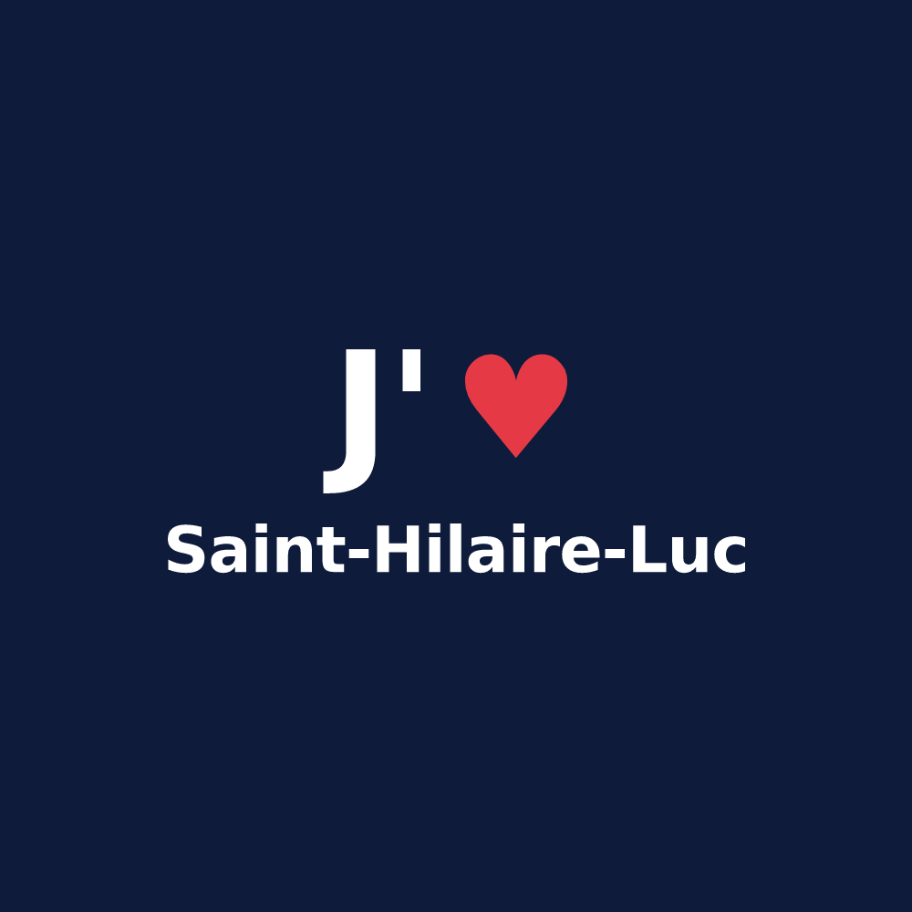 T-shirt personnalisé Saint-Hilaire-Luc — design J'aime Saint-Hilaire-Luc