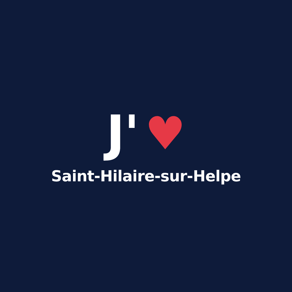 T-shirt personnalisé Saint-Hilaire-sur-Helpe — design J'aime Saint-Hilaire-sur-Helpe