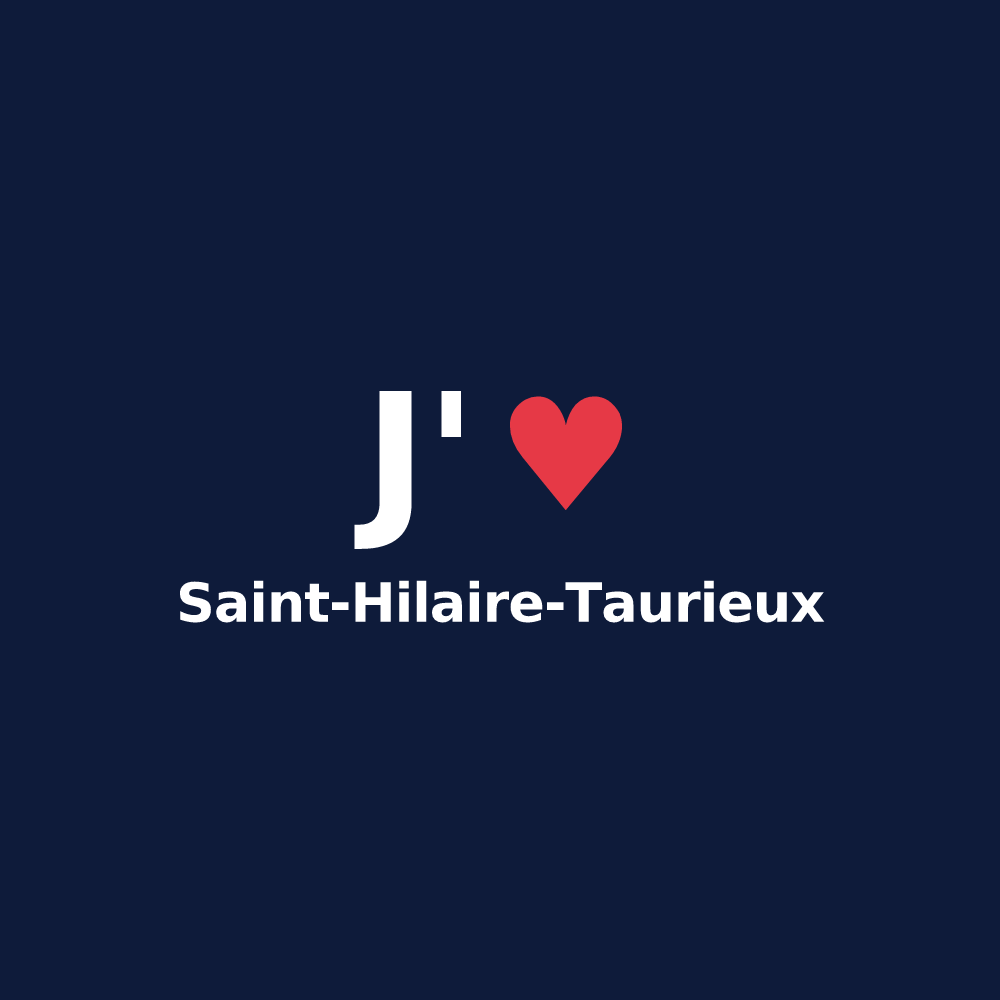 T-shirt personnalisé Saint-Hilaire-Taurieux — design J'aime Saint-Hilaire-Taurieux