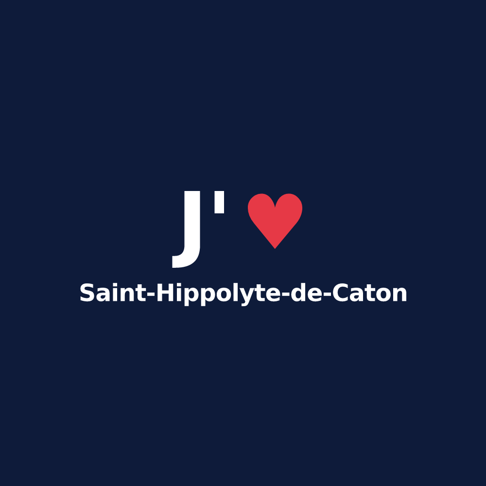 T-shirt personnalisé Saint-Hippolyte-de-Caton — design « J'aime Saint-Hippolyte-de-Caton » imprimé sur le t-shirt