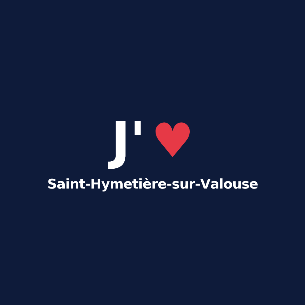 T-shirt personnalisé Saint-Hymetière-sur-Valouse — design J'aime Saint-Hymetière-sur-Valouse
