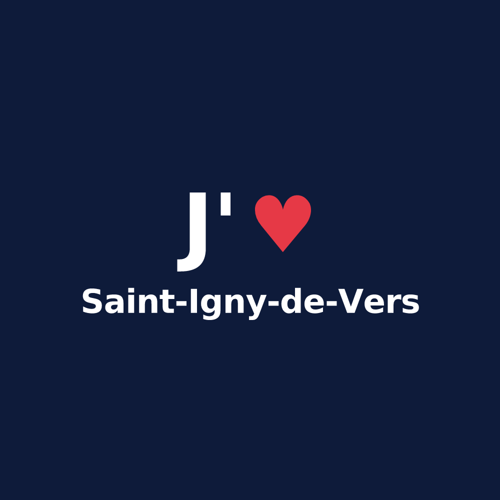 T-shirt personnalisé Saint-Igny-de-Vers — design J'aime Saint-Igny-de-Vers