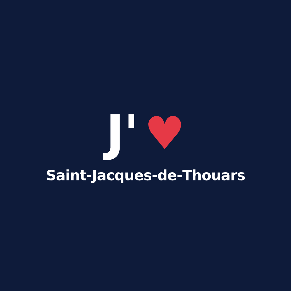 T-shirt personnalisé Saint-Jacques-de-Thouars — design J'aime Saint-Jacques-de-Thouars