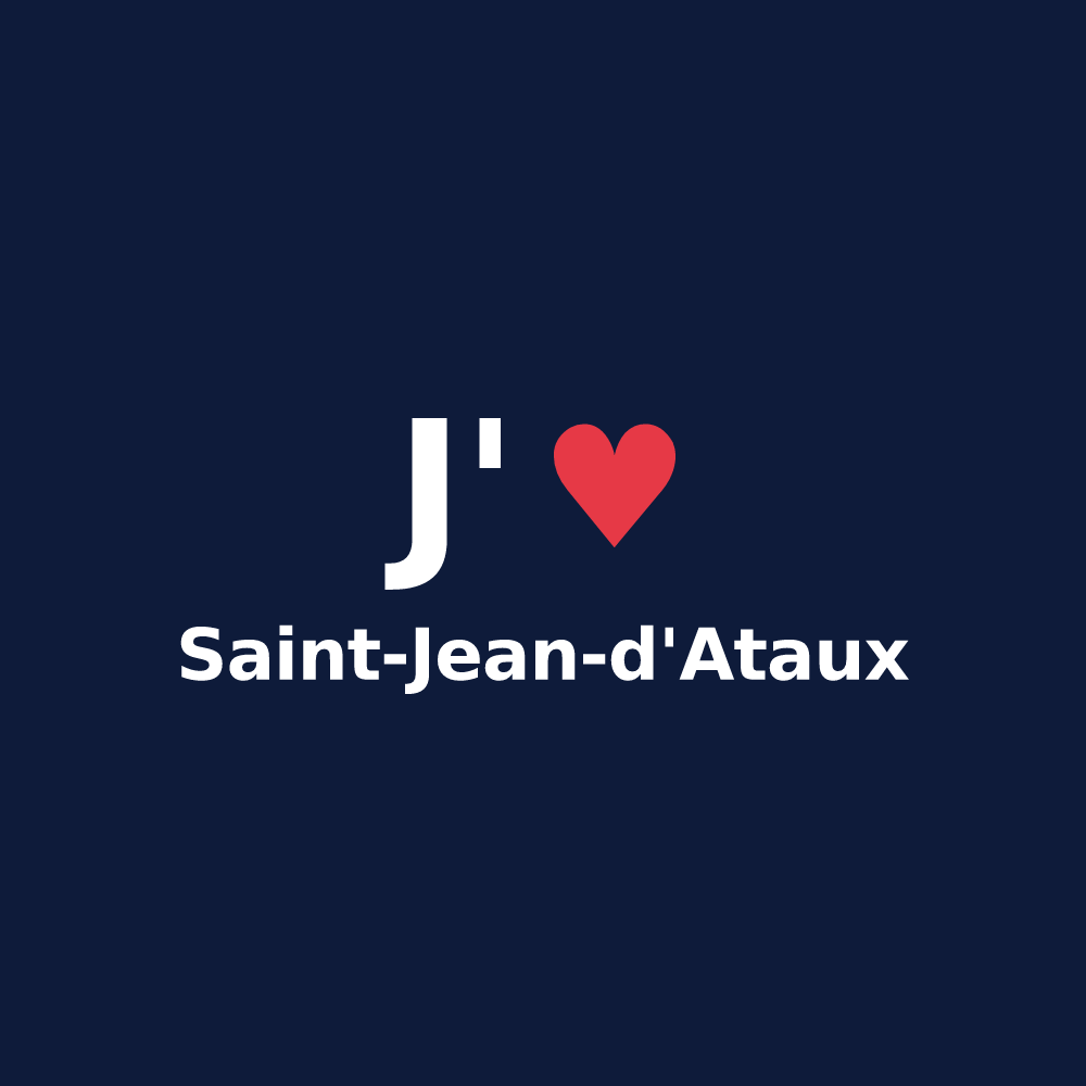 T-shirt personnalisé Saint-Jean-d'Ataux — design J'aime Saint-Jean-d'Ataux