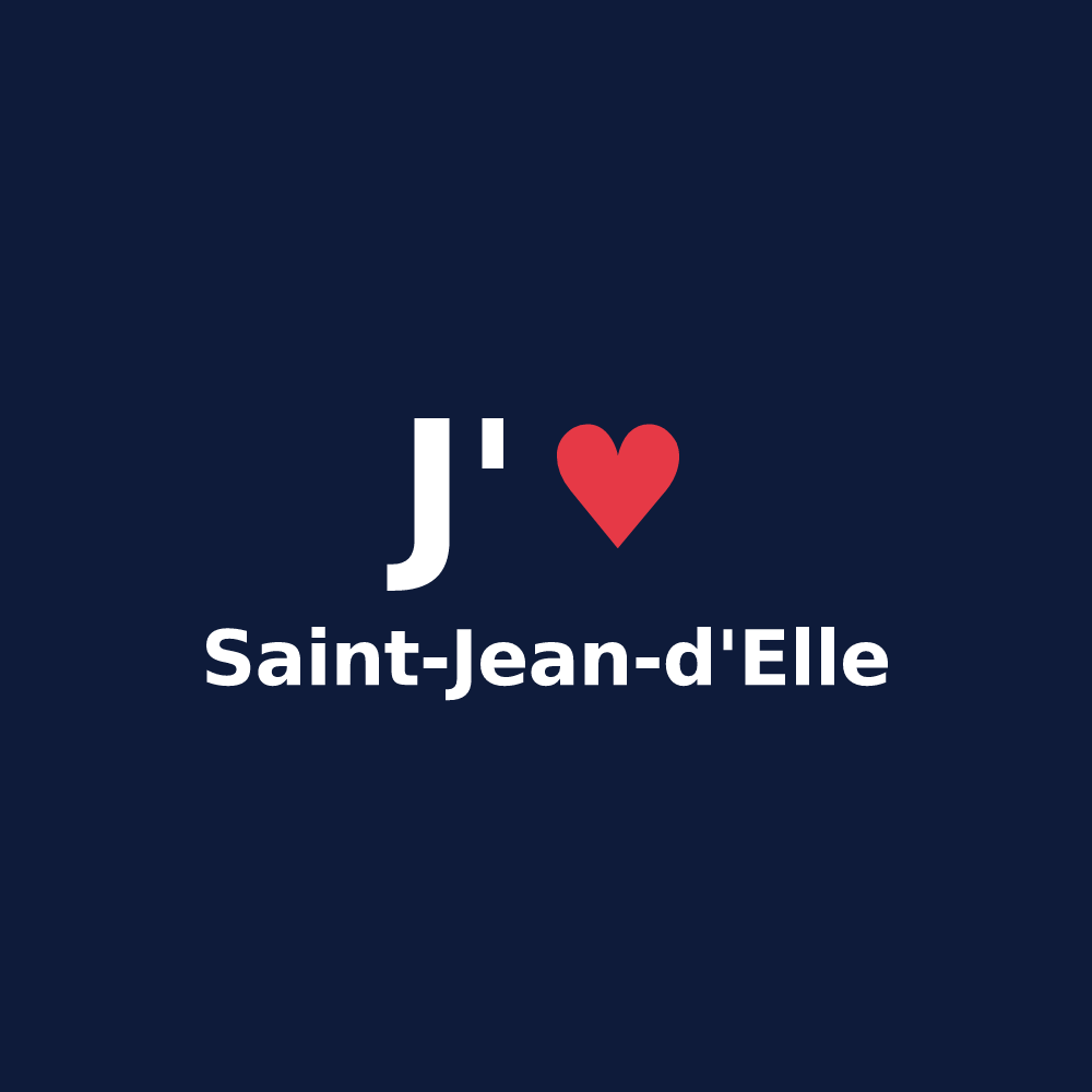 T-shirt personnalisé Saint-Jean-d'Elle — design J'aime Saint-Jean-d'Elle