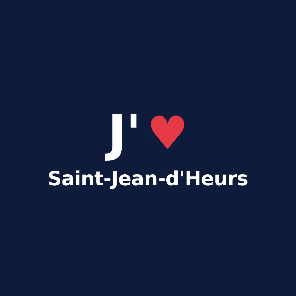 T-shirt personnalisé Saint-Jean-d'Heurs — design J'aime Saint-Jean-d'Heurs
