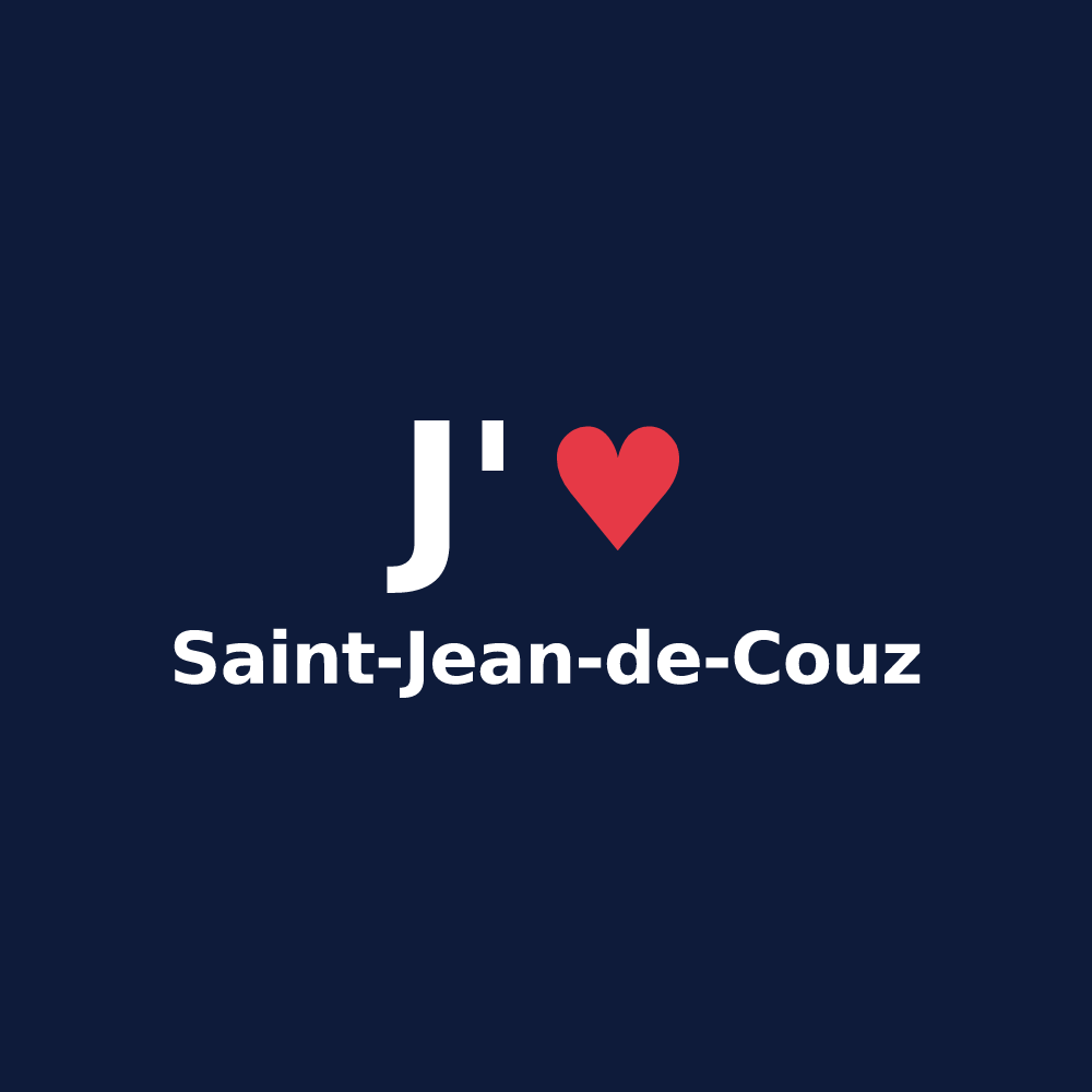 T-shirt personnalisé Saint-Jean-de-Couz — design J'aime Saint-Jean-de-Couz