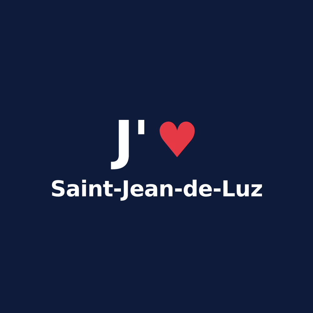 T-shirt personnalisé Saint-Jean-de-Luz — design J'aime Saint-Jean-de-Luz