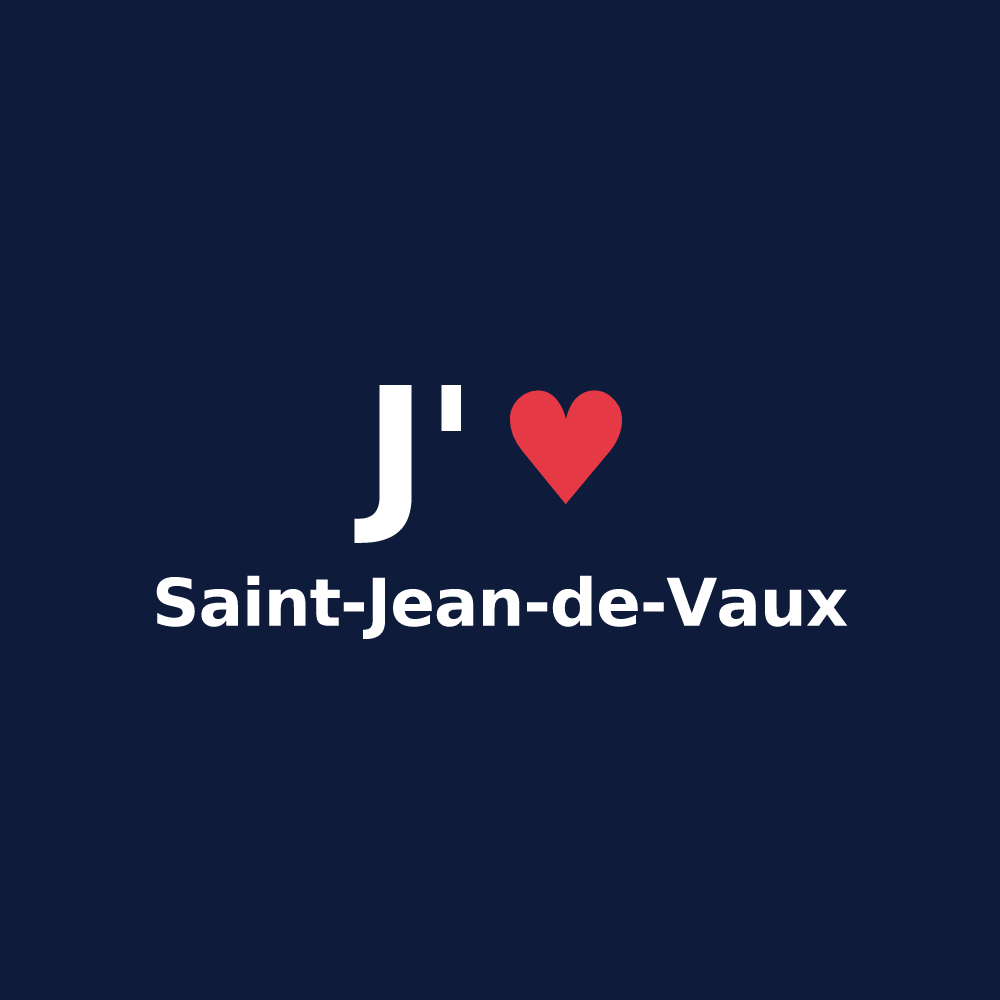 T-shirt personnalisé Saint-Jean-de-Vaux — design J'aime Saint-Jean-de-Vaux