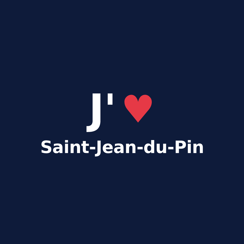 T-shirt personnalisé Saint-Jean-du-Pin — design J'aime Saint-Jean-du-Pin
