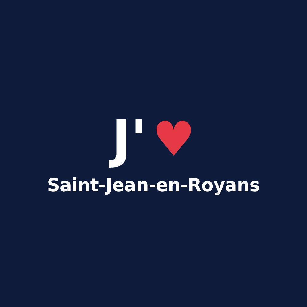 T-shirt personnalisé Saint-Jean-en-Royans — design J'aime Saint-Jean-en-Royans