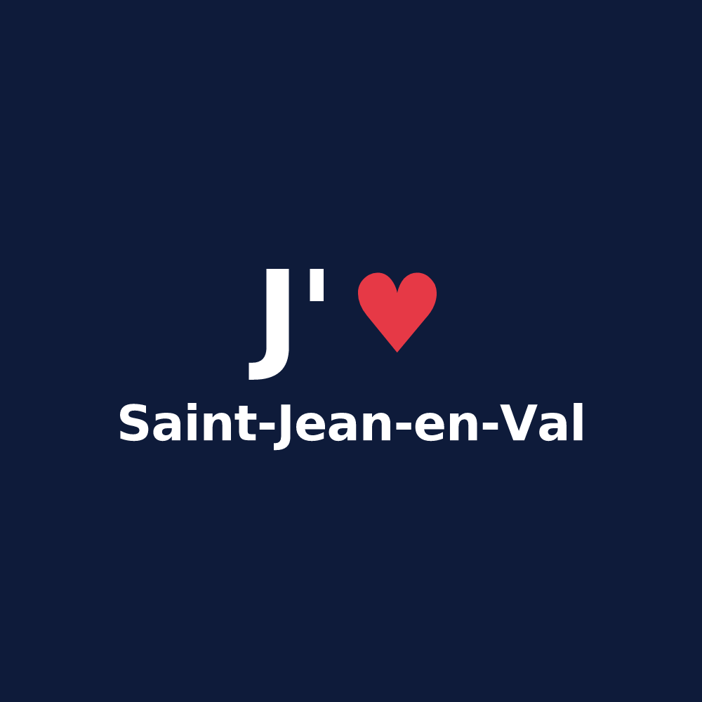 T-shirt personnalisé Saint-Jean-en-Val — design J'aime Saint-Jean-en-Val