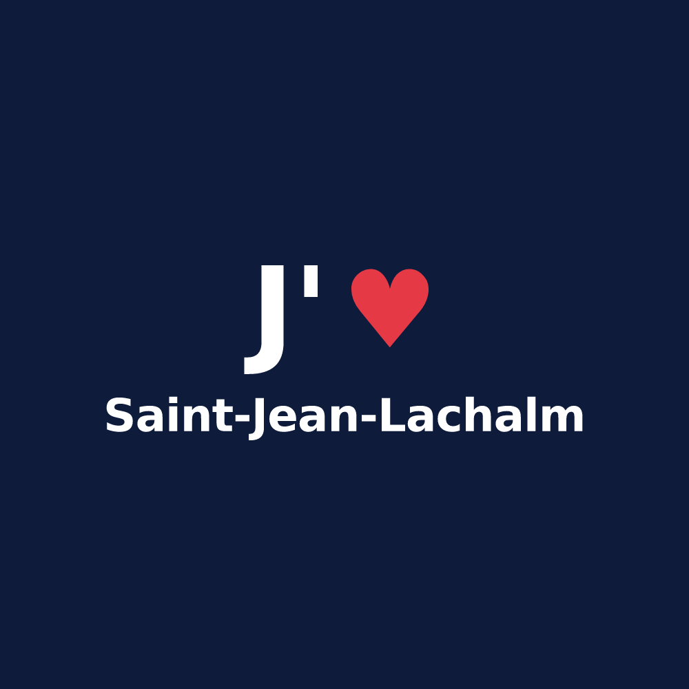 T-shirt personnalisé Saint-Jean-Lachalm — design J'aime Saint-Jean-Lachalm