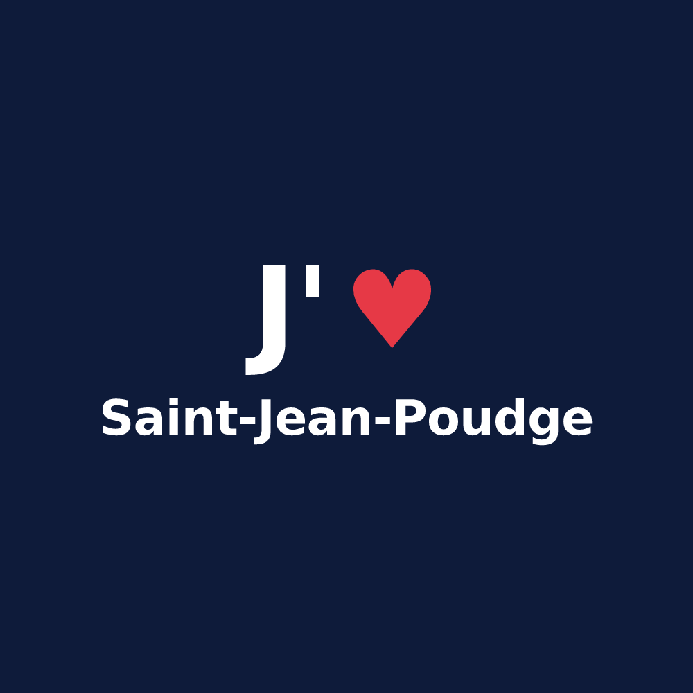 T-shirt personnalisé Saint-Jean-Poudge — design J'aime Saint-Jean-Poudge