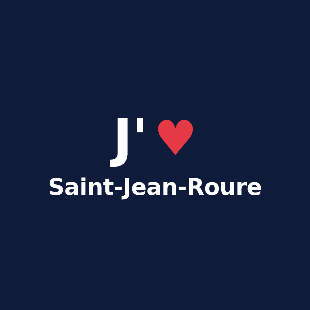 T-shirt personnalisé Saint-Jean-Roure — design J'aime Saint-Jean-Roure