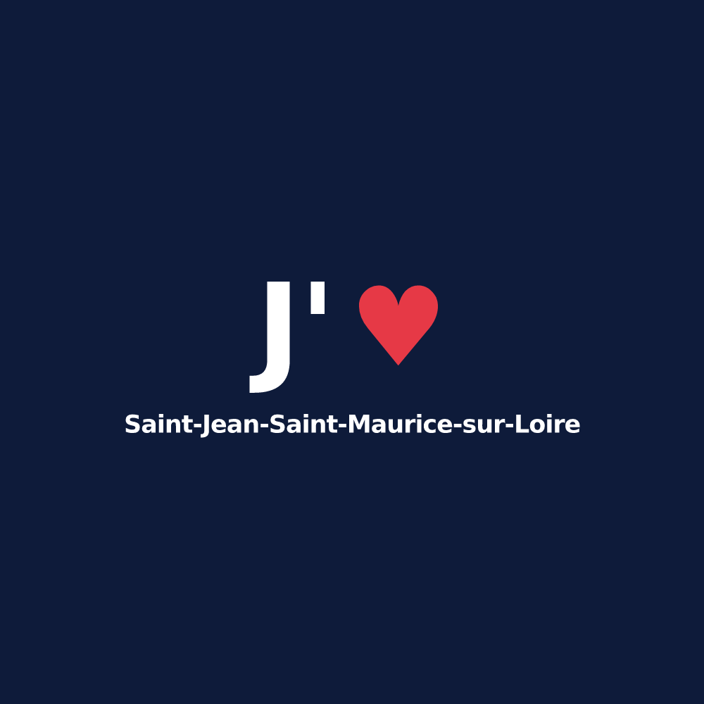 T-shirt personnalisé Saint-Jean-Saint-Maurice-sur-Loire — design J'aime Saint-Jean-Saint-Maurice-sur-Loire