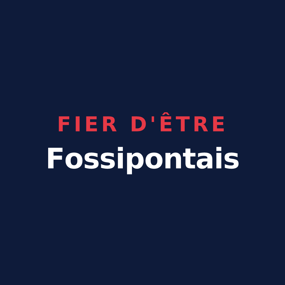 T-shirt « Fier d'être Fossipontais » — design pour Saint-Jean-Saint-Nicolas