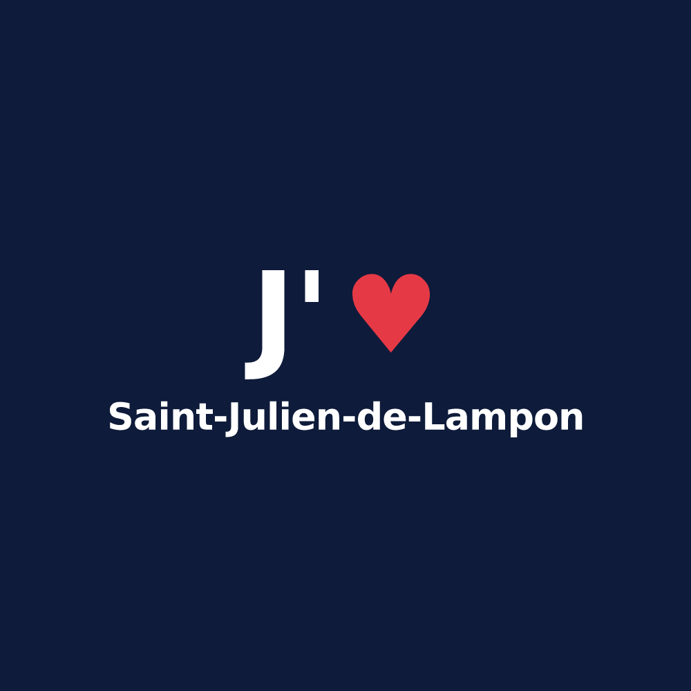 T-shirt personnalisé Saint-Julien-de-Lampon — design J'aime Saint-Julien-de-Lampon