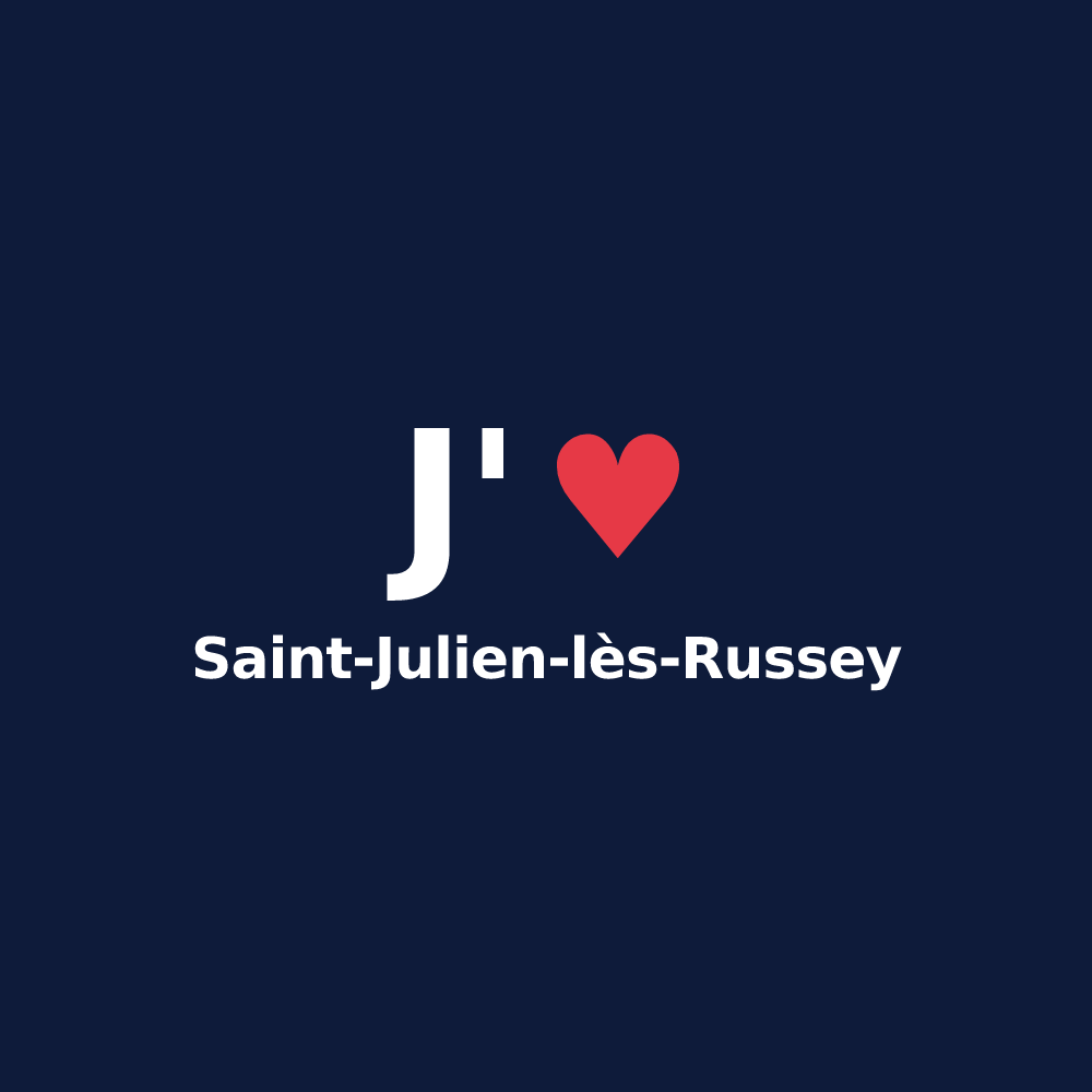 T-shirt personnalisé Saint-Julien-lès-Russey — design J'aime Saint-Julien-lès-Russey