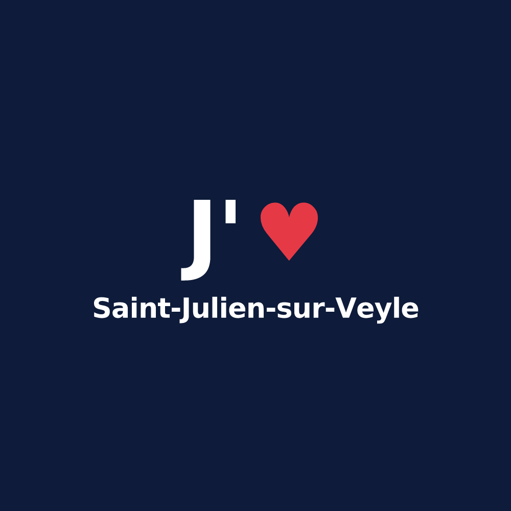 T-shirt personnalisé Saint-Julien-sur-Veyle — design J'aime Saint-Julien-sur-Veyle