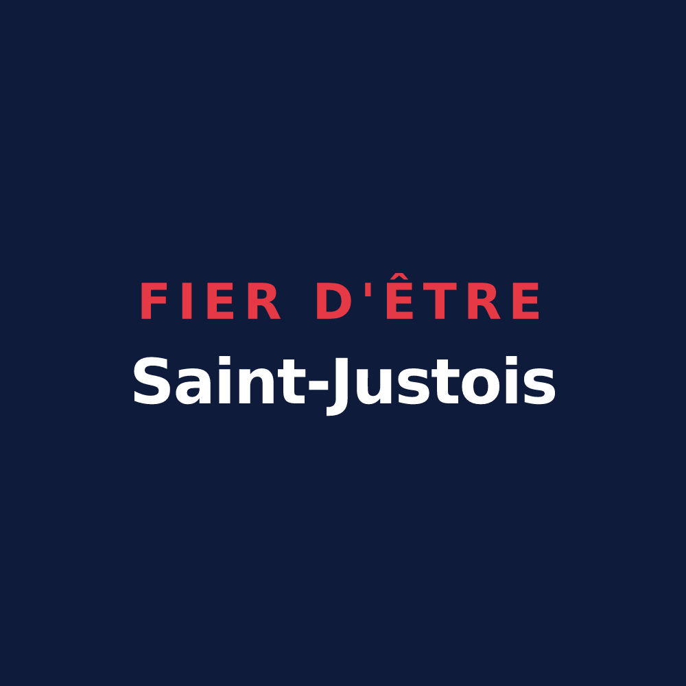 T-shirt « Fier d'être Saint-Justois » — design pour Saint-Just-d'Ardèche