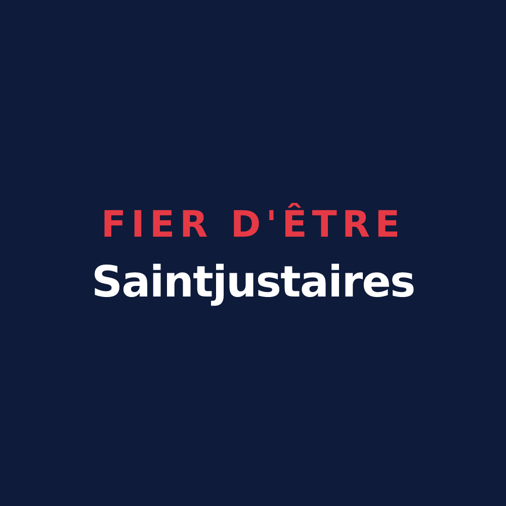 T-shirt « Fier d'être Saintjustaires » — design pour Saint-Just-Malmont