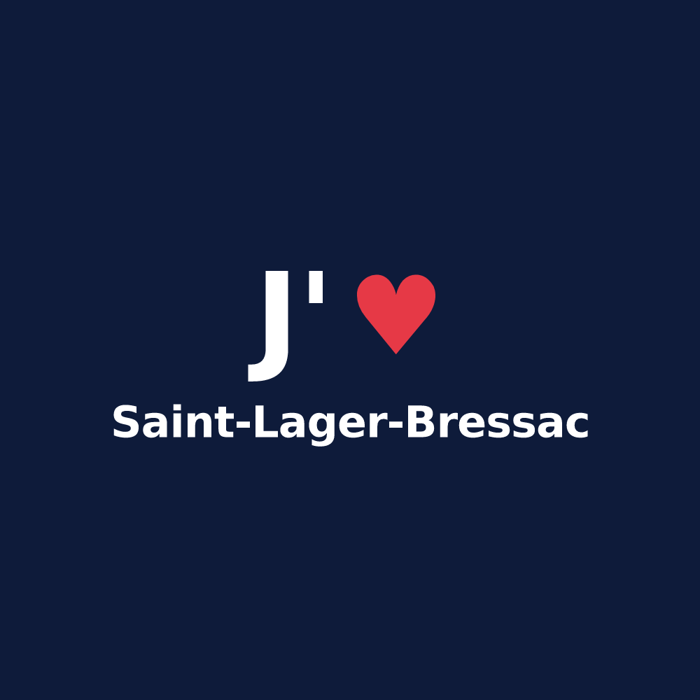 T-shirt personnalisé Saint-Lager-Bressac — design J'aime Saint-Lager-Bressac
