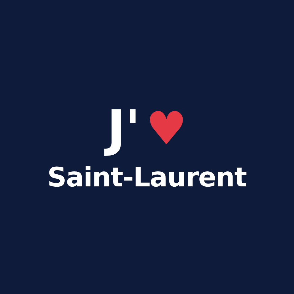 T-shirt personnalisé Saint-Laurent — design J'aime Saint-Laurent