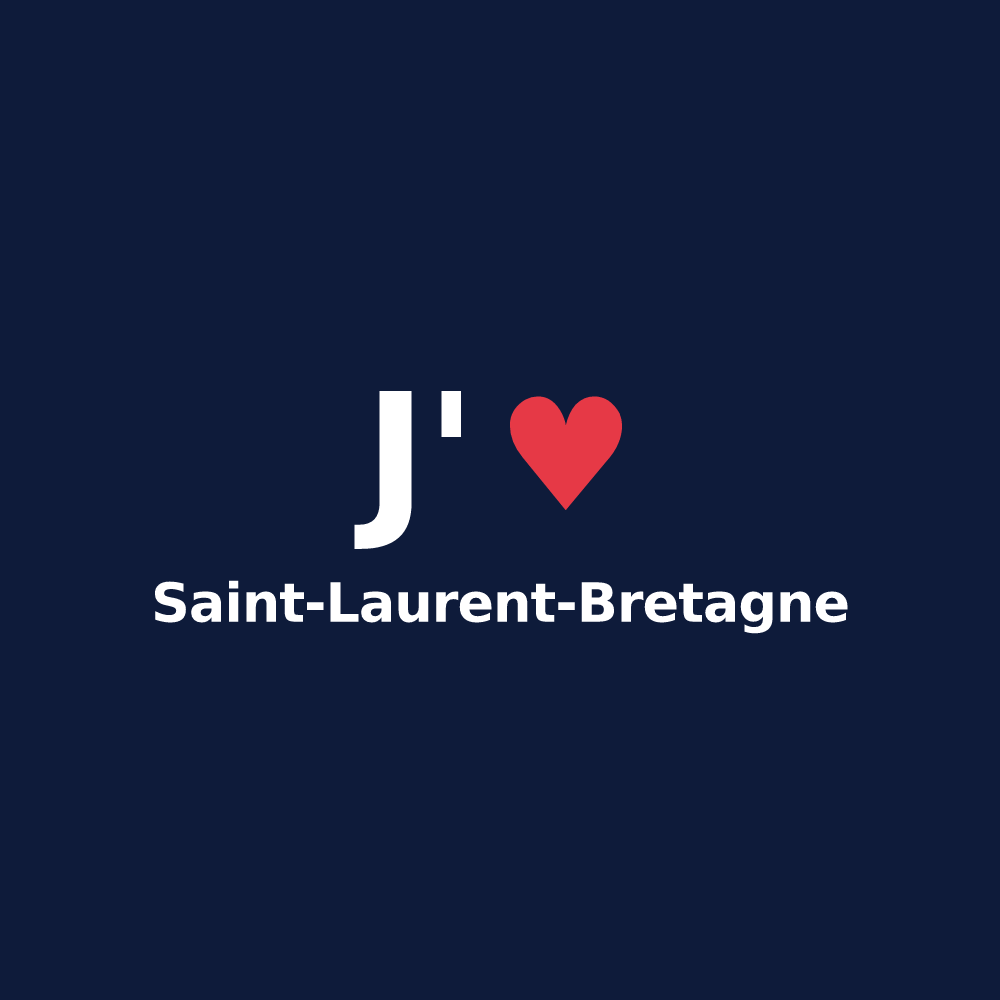 T-shirt personnalisé Saint-Laurent-Bretagne — design J'aime Saint-Laurent-Bretagne