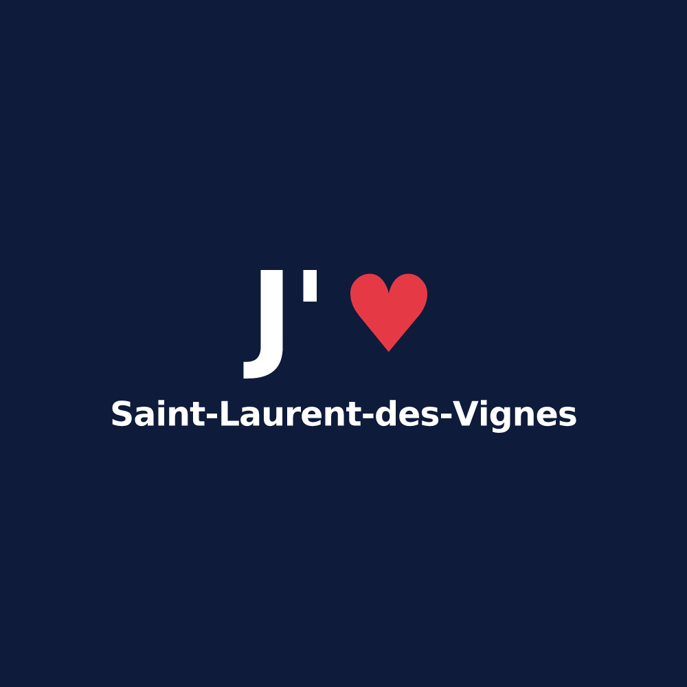 T-shirt personnalisé Saint-Laurent-des-Vignes — design J'aime Saint-Laurent-des-Vignes